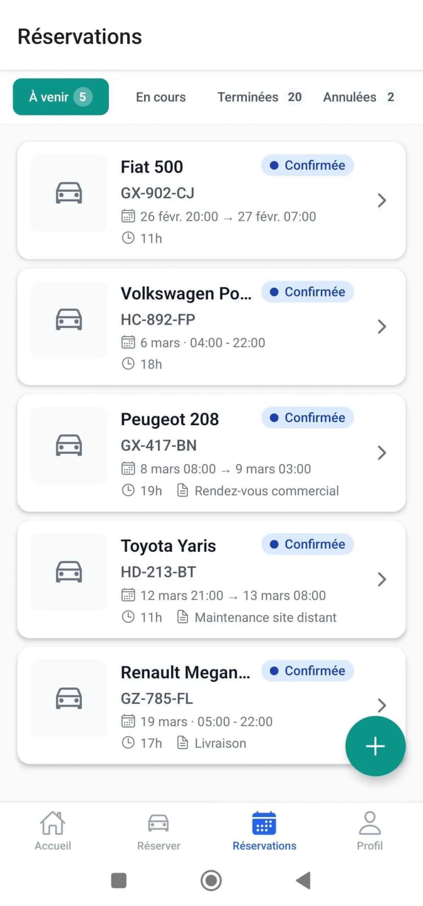 My bookings